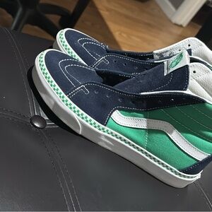 Vans Navy and Green Women's Sneakers